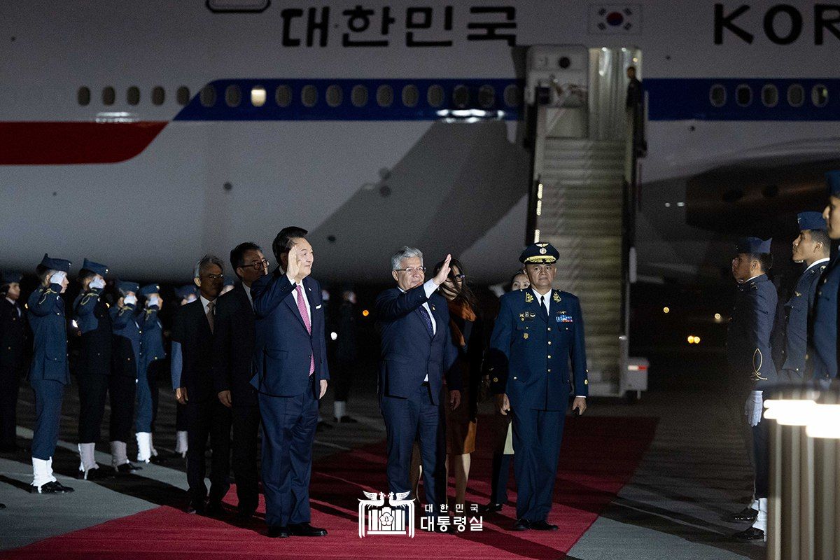 페루 리마 공항 도착 행사