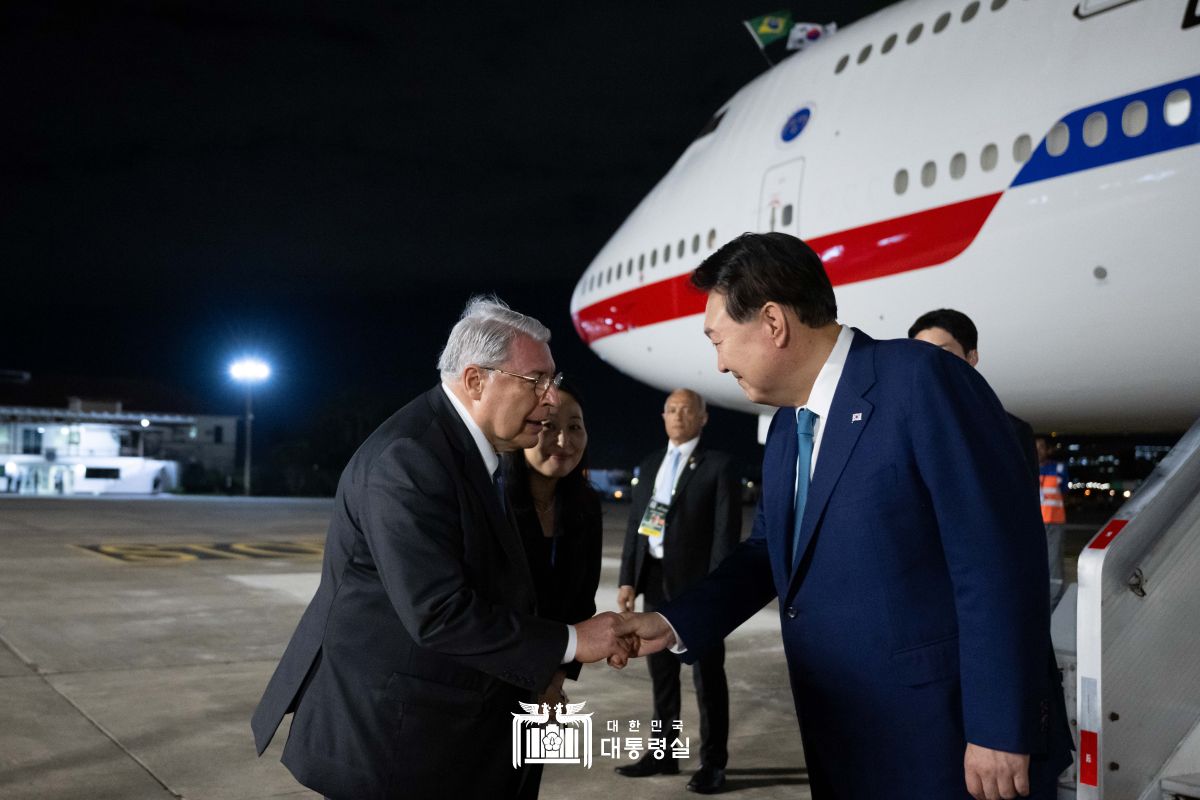 리우데자네이루 공항 도착 행사